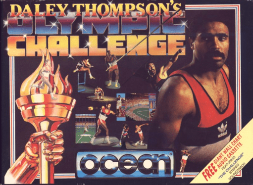 Daley Thompson's Olympic Challenge box art for ZX Spectrum